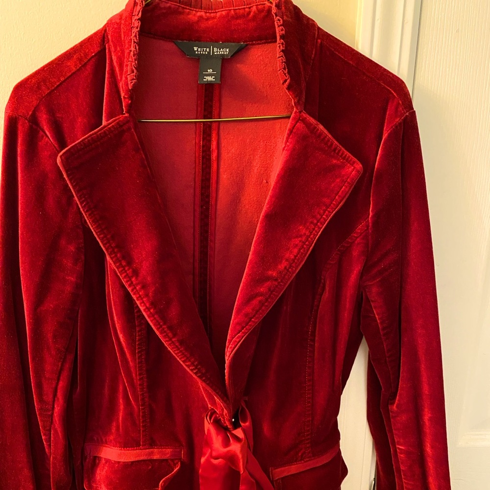 Gorgeous Red Velvet Jacket - Excellent Condition